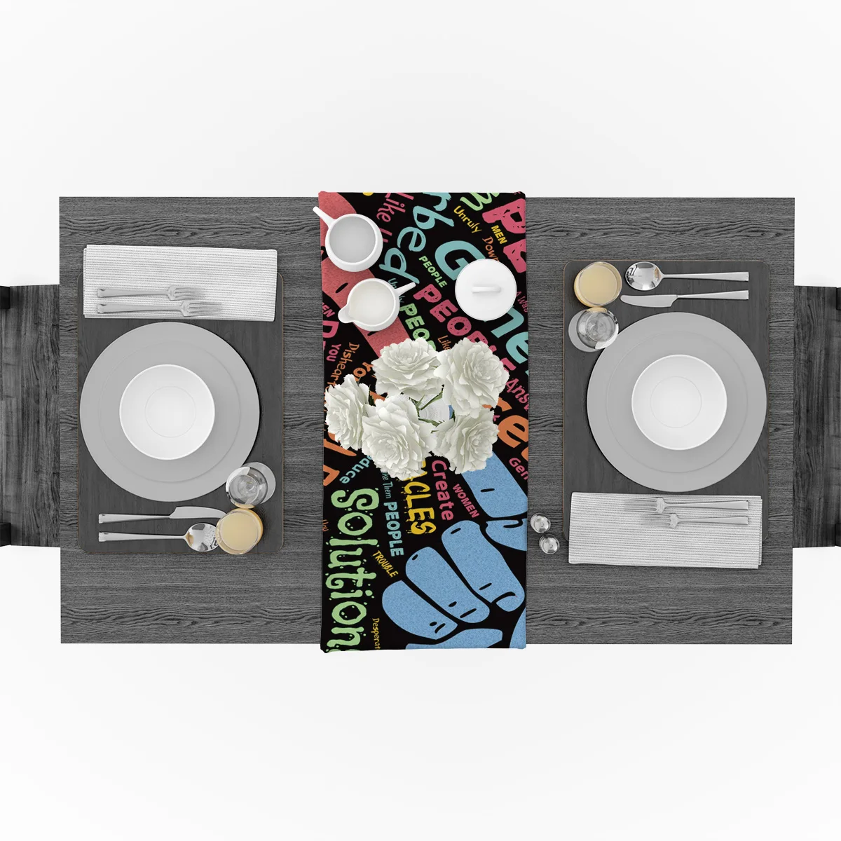 Настольная дорожка s текстовая иллюстрация уличный английский современный