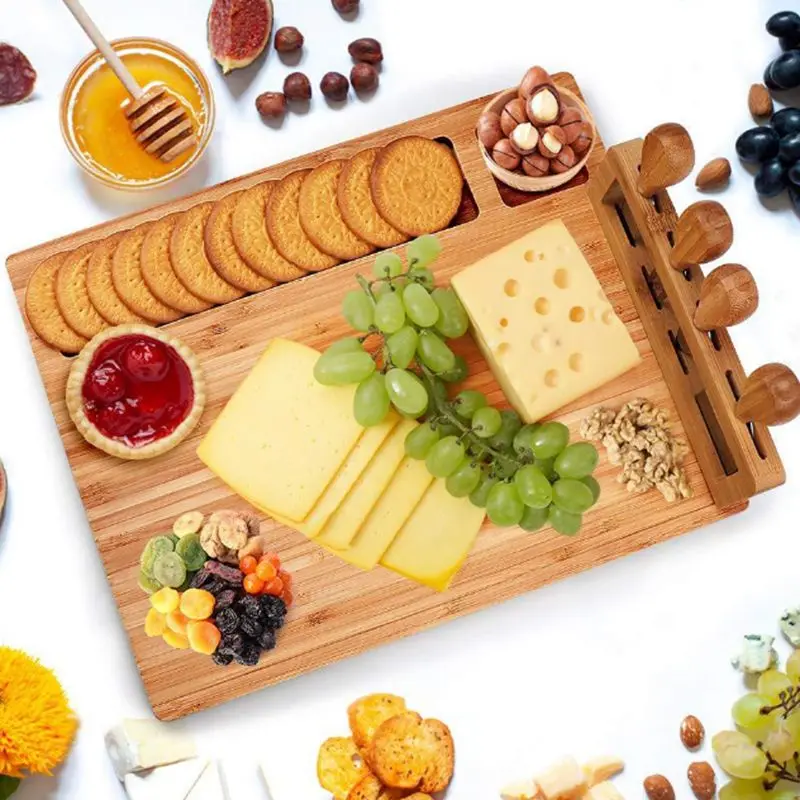 

1pc Bamboo Cheese Board Wood cheese board