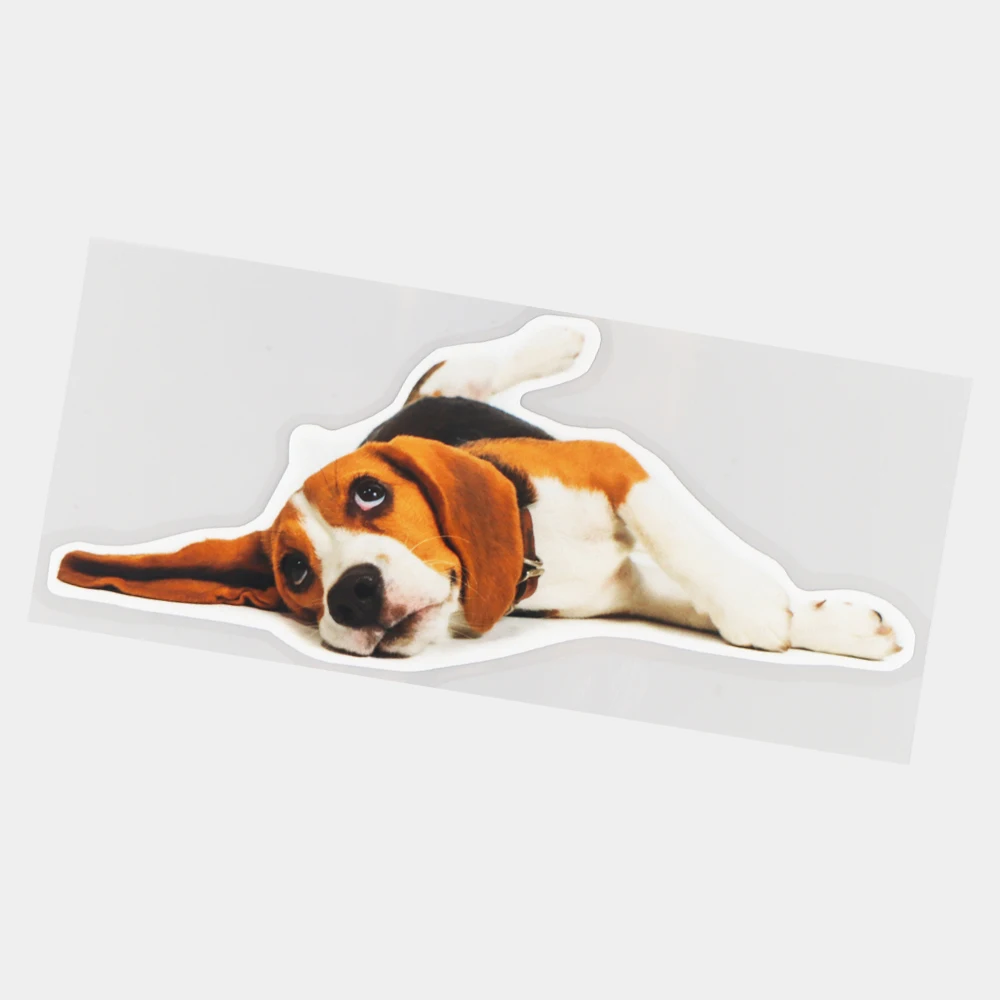 

JuYouHui Exterior Accessories Decal Lazy Beagle Animal Decals Creative Body Decoration Scratch Cover Car Stickers