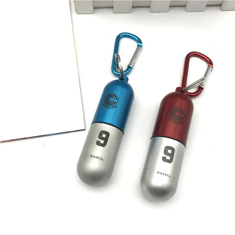 

Portable Waterproof Outdoor Medicine Pill Container Aluminum Case Anime Keychain Metal Waterproof Box