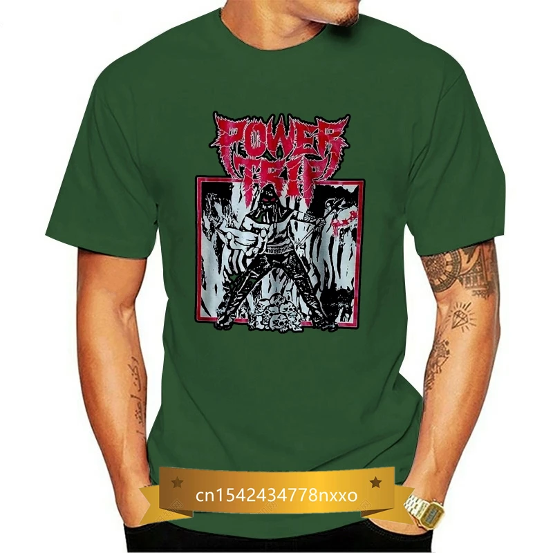 Power Trip T-Shirt SUPER 2019 Tour Dates Black Slayer Exodus Thrash Metal New New Fashion Mens Short Sleeve T Shirt Cotton