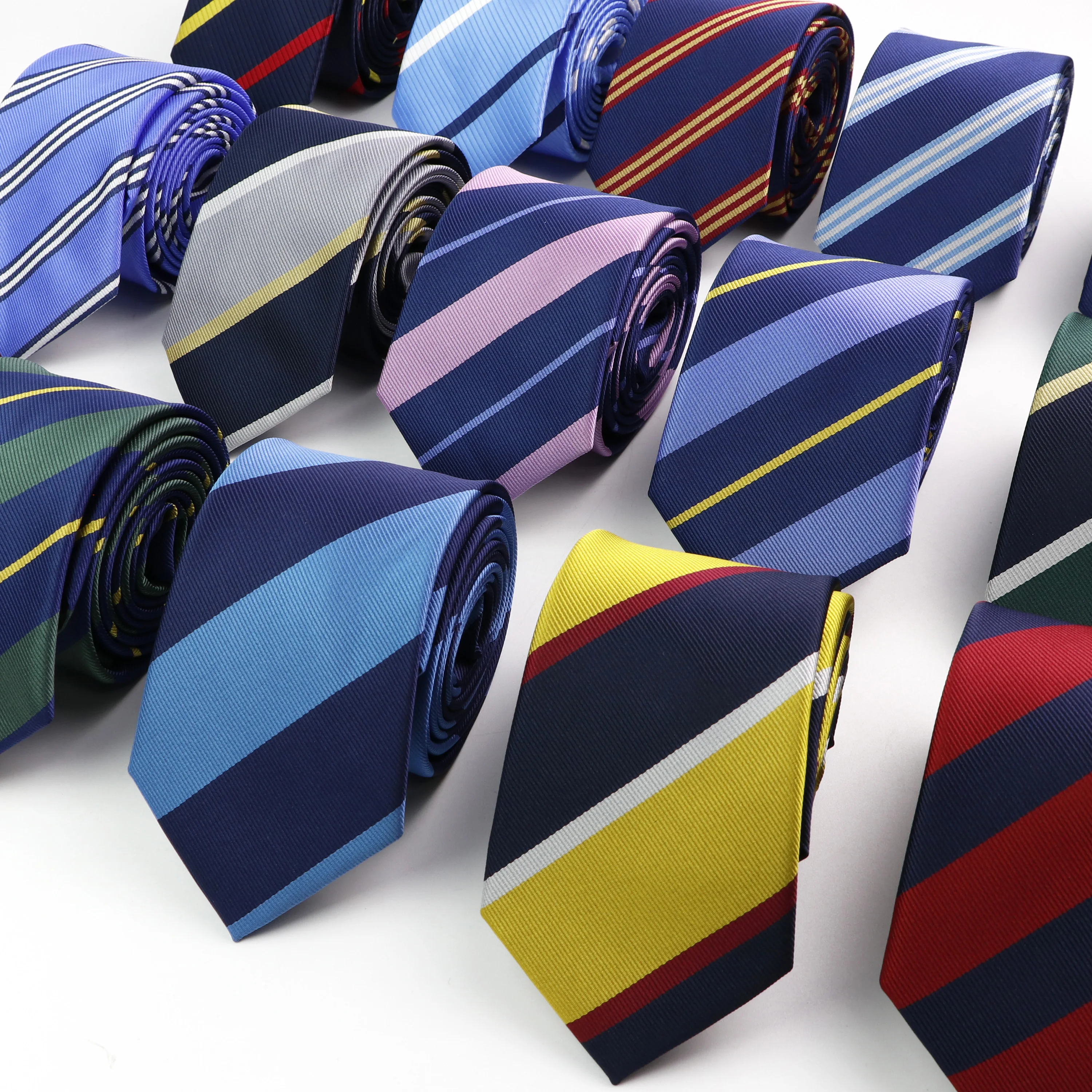 Stylish Men's Stripe Necktie College Style Red Navy Blue Green Multi-color Twill Cosplay Party Business Wedding Trendy Neck Ties |