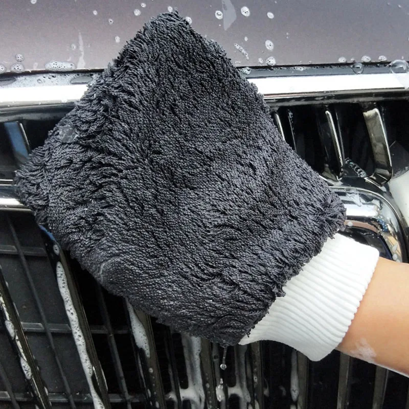 

Перчатки для мытья автомобиля, варежка, щетка, тканая ткань, утолщенная микрофибра, автомобильные принадлежности для красоты, влаговпитыва...