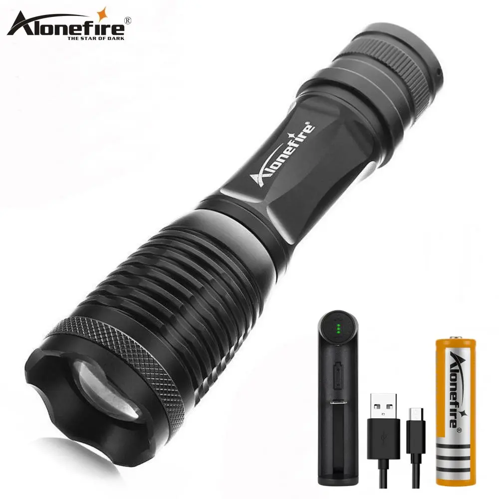 Светодиодный фонарик AloneFire E007 CREE XML T6 L2 тактический Водонепроницаемый