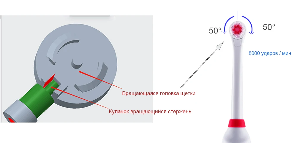 Электрическая зубная щетка с вращающейся батареей 4 шт. сменная Мягкая зубная головка вращающаяся зубная электрическая щетка для семейной гигиены полости рта