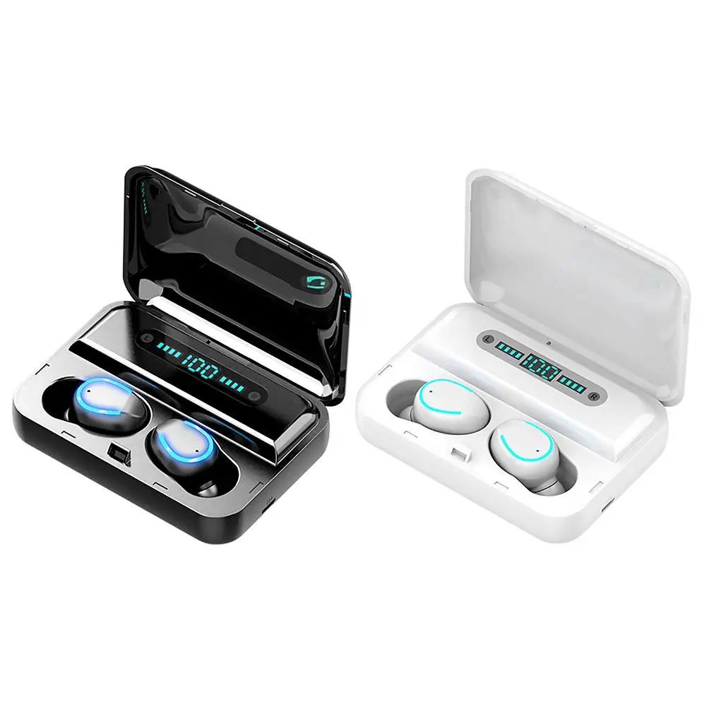 F9 5 TWS Bluetooth V5.0 стереонаушники гарнитура 8D с объемным звуком простая передача