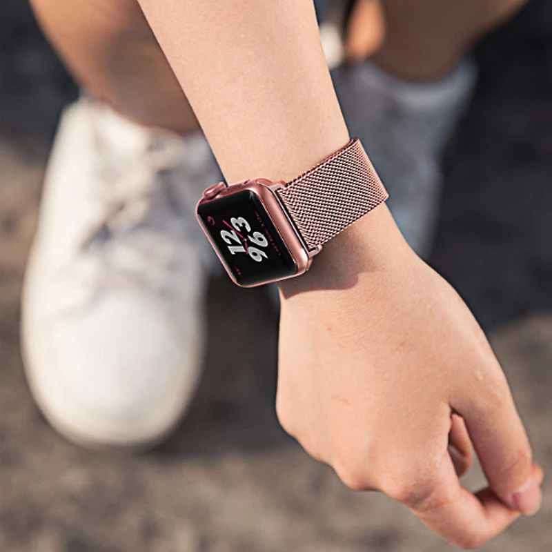 Миланская петля ремешок для наручных часов apple watch 4 44 мм 40 42 38 версия iwatch серии 4/3/2/1