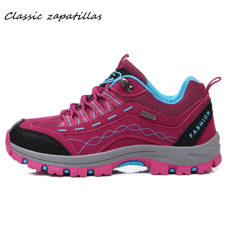 hiking shoes woman waterproof trekking men outdoor mountain sneakers leather women climbing treking zapatos de senderismo unisex | Спорт и