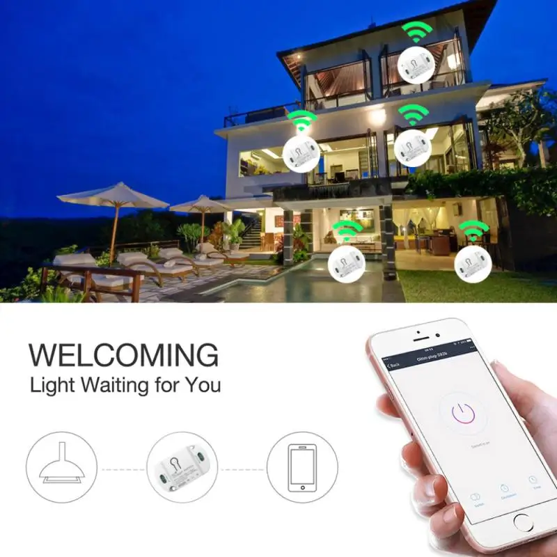 

1-20 Pieces Wireless Switches 10A Timer Tuya Wifi Smart Switch Module Smart Home Control App Smart Life Alexa Google Home IFTTT
