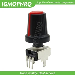 Регулируемый резистор RV09 Вертикальный 1K  500K Ом, 3-контактный потенциометр уплотнения для Arduino с ручкой и красной крышкой (5 шт. + 5 шт.), 10 шт.