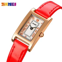 skmei japan quartz movement 3bar waterproof women watches top brand luxury leather strap ladies wristwatch reloj mujer 1783