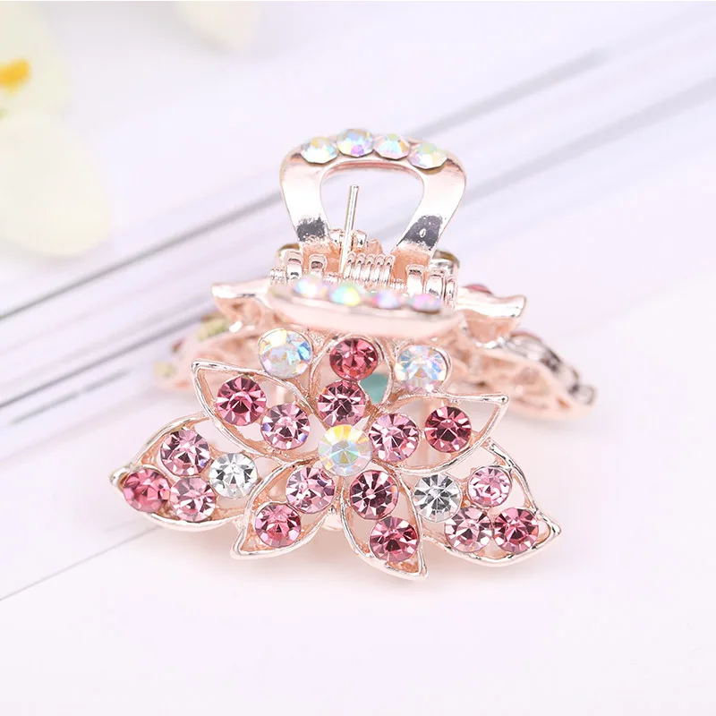 Hot Sale Flying Buterfly Hairpins Flowers 1PC Crown Peacock Crtstal Barrette Zircon Hair Accessories Bowknot Candy Colors |