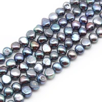 100 natural dark blue freshwater pearl irregular baroque pearls bead for jewelry making diy bracelet necklace 14 strand 3 10mm