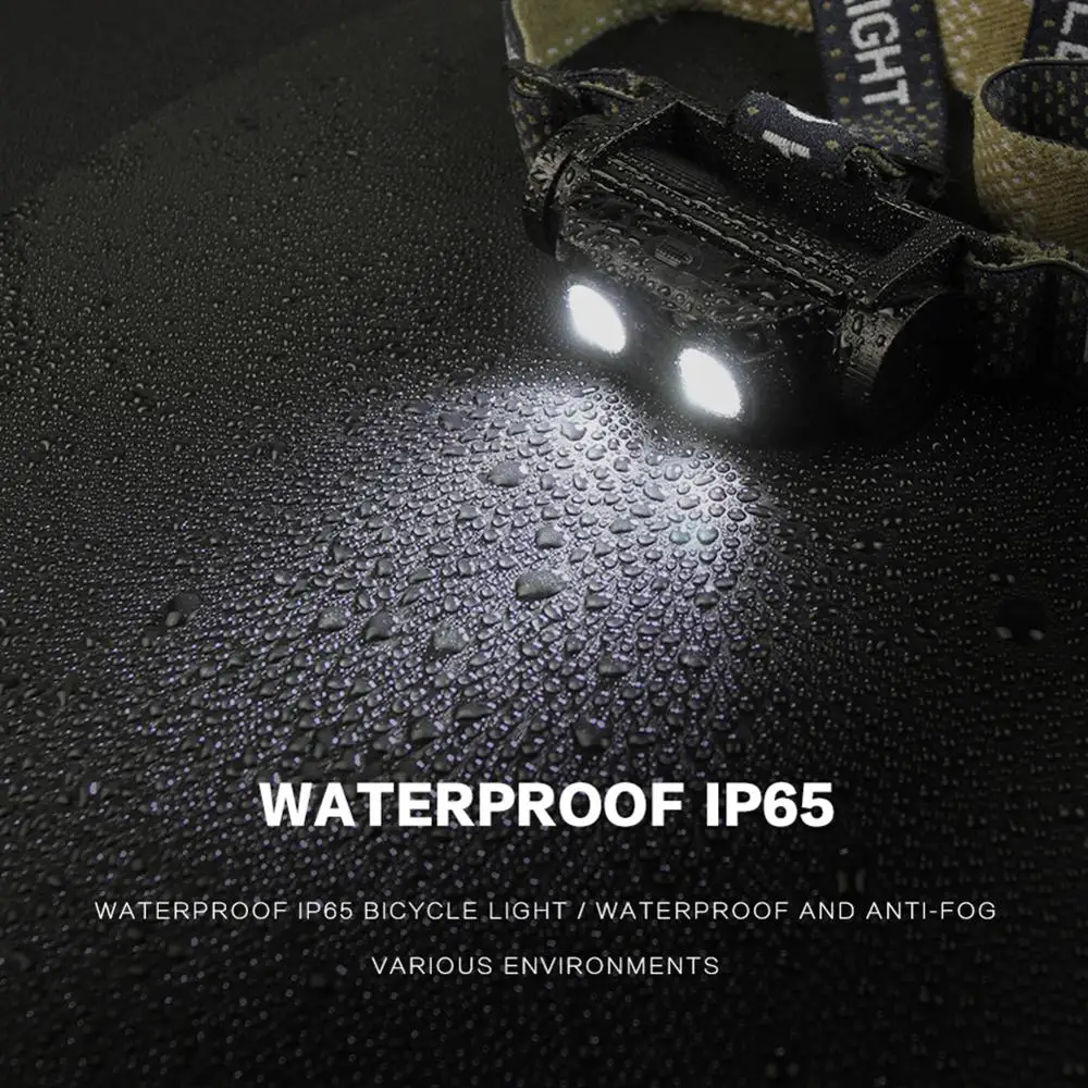 Светодиодный налобный фонарь водонепроницаемый уличный COB светильник с датчиком