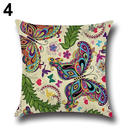 

Fashion Butterfly Flower Sofa Car Throw Pillow Case Cushion Cover Home Decor