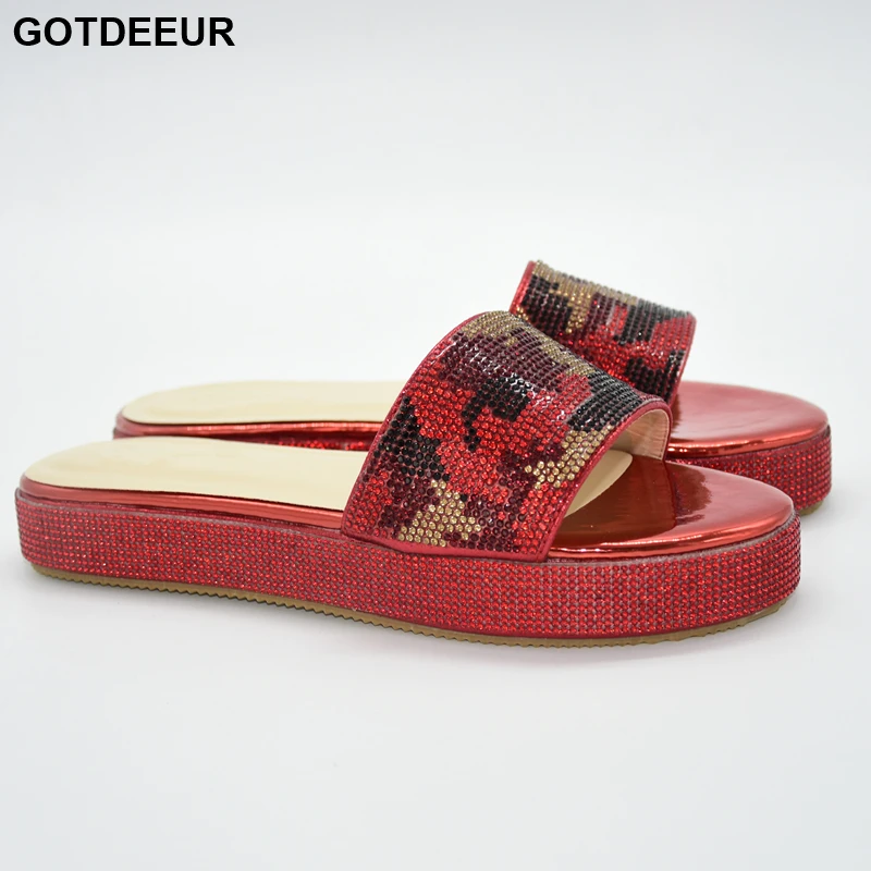 

New Arrival Shoes for Wedding Women Italian Women Party Shoes Decorated with Rhinestone Open Toe Shoes Rhinestone Pumps