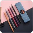 Набор гелевых ручек в стиле ретро, 5 цветов, выдвижные ручки 0,5 мм, тонкие винтажные ручки для ведения журнала, сделай сам, подарок, раскраска, школьные и офисные канцелярские принадлежности