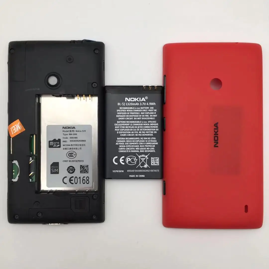 nokia lumia 525 refurbished original nokia 525 windows mobile phone dual core 4 ips 8gb 5 0mp one year warranty refurbished free global shipping