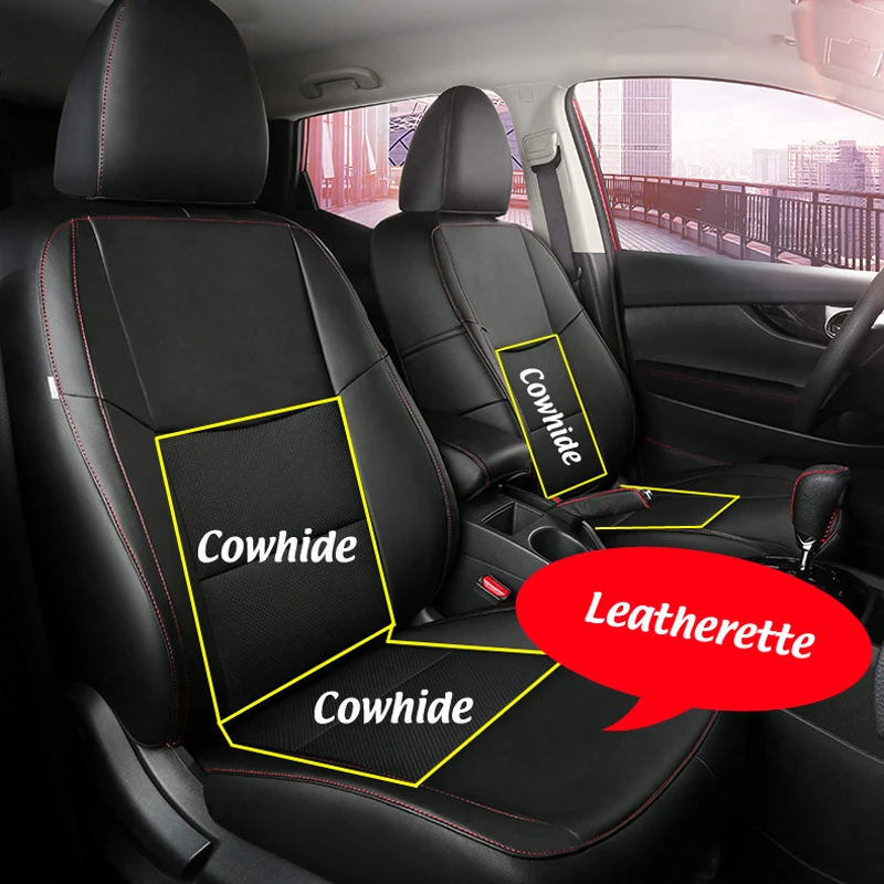 Изготовленный на заказ из воловьей кожи кожаный чехол автокресла для Nissan Qashqai 2018