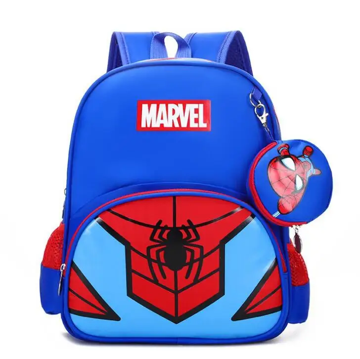Детский рюкзак Disney, милый школьный ранец с изображением Человека-паука для мальчиков и девочек, подарочные сумки