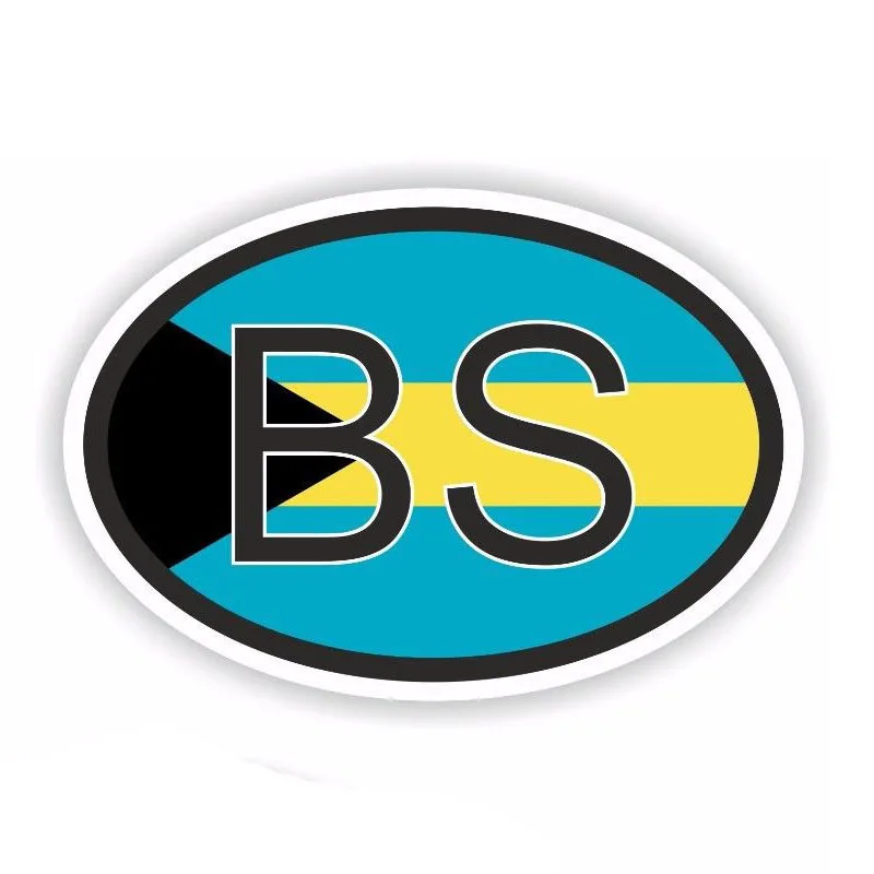 

Hot Sell High Quality Bahamas BS Flag Country Code Decal Car Sticker Accessories 12x8cm