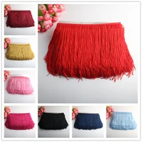 1yards lot fringe lace tassel polyester lace trim ribbon 15cm long latin dance skirt curtain fringes for sewing