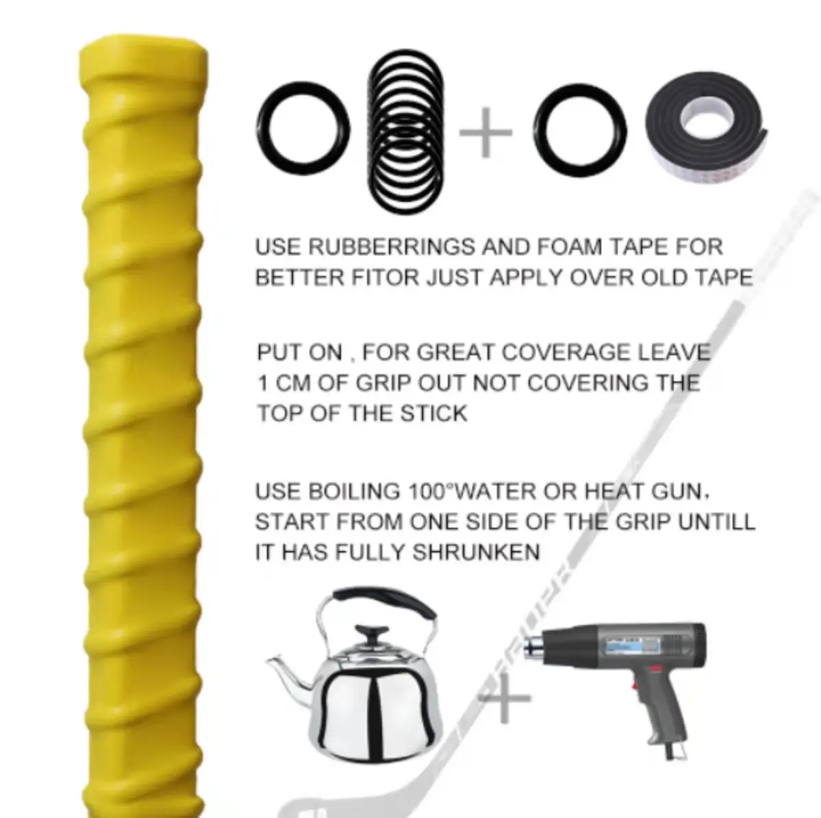 Клюшка для хоккея с противоскользящим отверстием