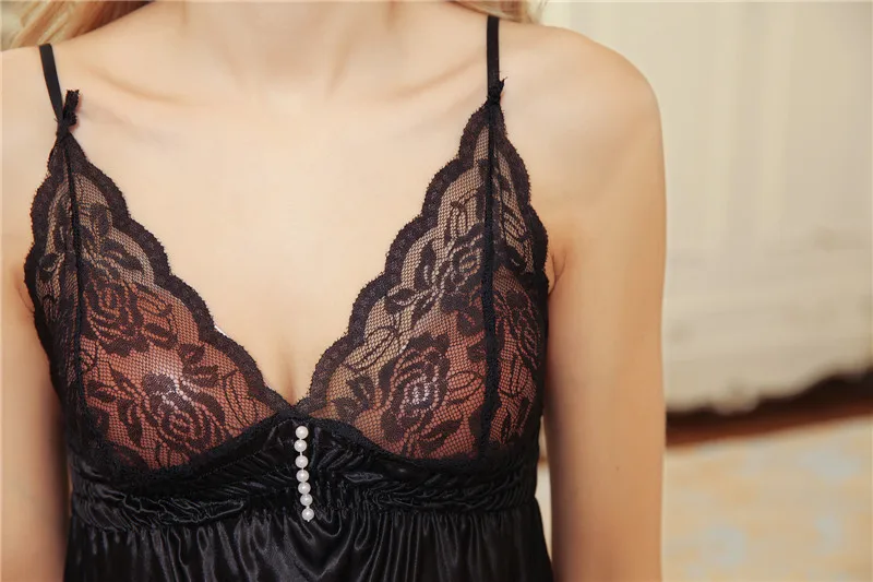 Женское сексуальное нижнее белье Высококачественная ночная рубашка кружевные