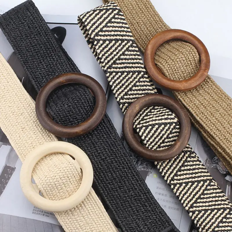 

2020 Belt Women Dress Decorative Belt Female Fashion Wild Elastic Braided Belt Boho Wind Casual Belt