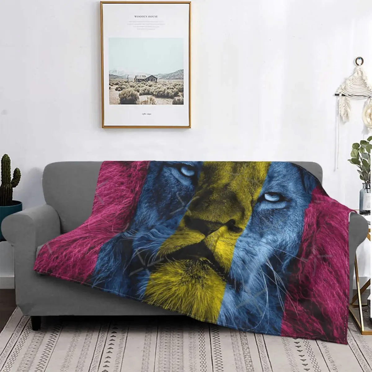 

Aston Villa Lion 2-colcha a cuadros para cama, manta с капучинатором de 90, для sofka y cama