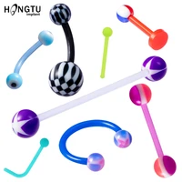 8pcs multi shaped lip ring internally threaded nose ring piercing eyebrow ring sexy belly ring hot sell nail stud body jewelry