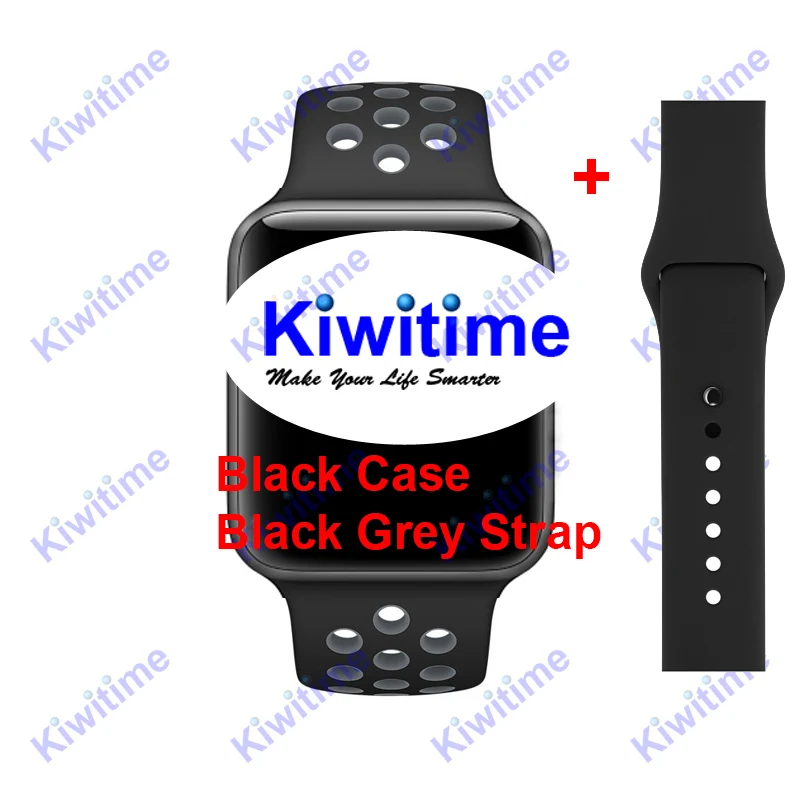 Black Grey KIWITIME IWO 11 Pro gps Смарт часы 44 мм монитор сердечного ритма серии 5 Спортивные умные часы для Apple iOS 9 10 iPhone 8 Android телефон - Цвет: Black Grey