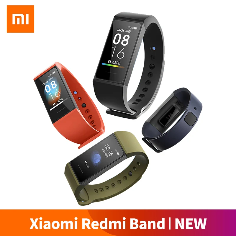 Оригинальный умный Браслет Xiaomi Redmi Band 1 08 &quotцветной сенсорный экран Bluetooth 5 0