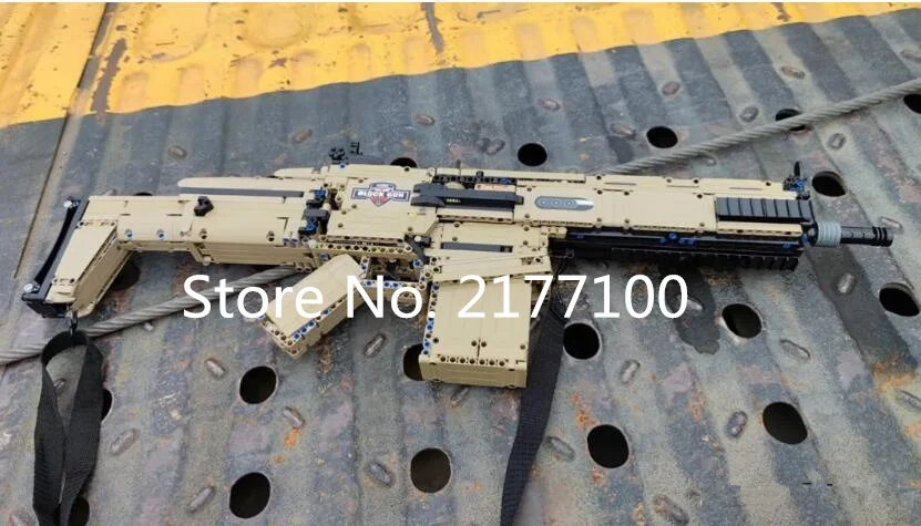 Новые военные строительные блоки C81021 серии FN SCARS 17S Assault модель винтовки набор