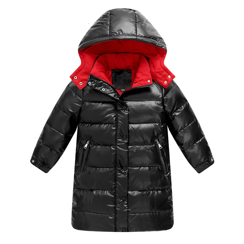 Зимняя куртка-пуховик на утином пуху для мальчиков и девочек Теплые Модные