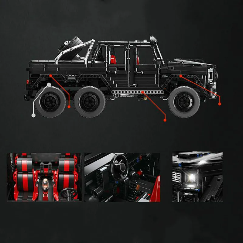 LE J901 3300 шт. серия Technic Car совместима с MOC 2425 G63AMG 6X6 LAND CRUISER набор моделей строительные