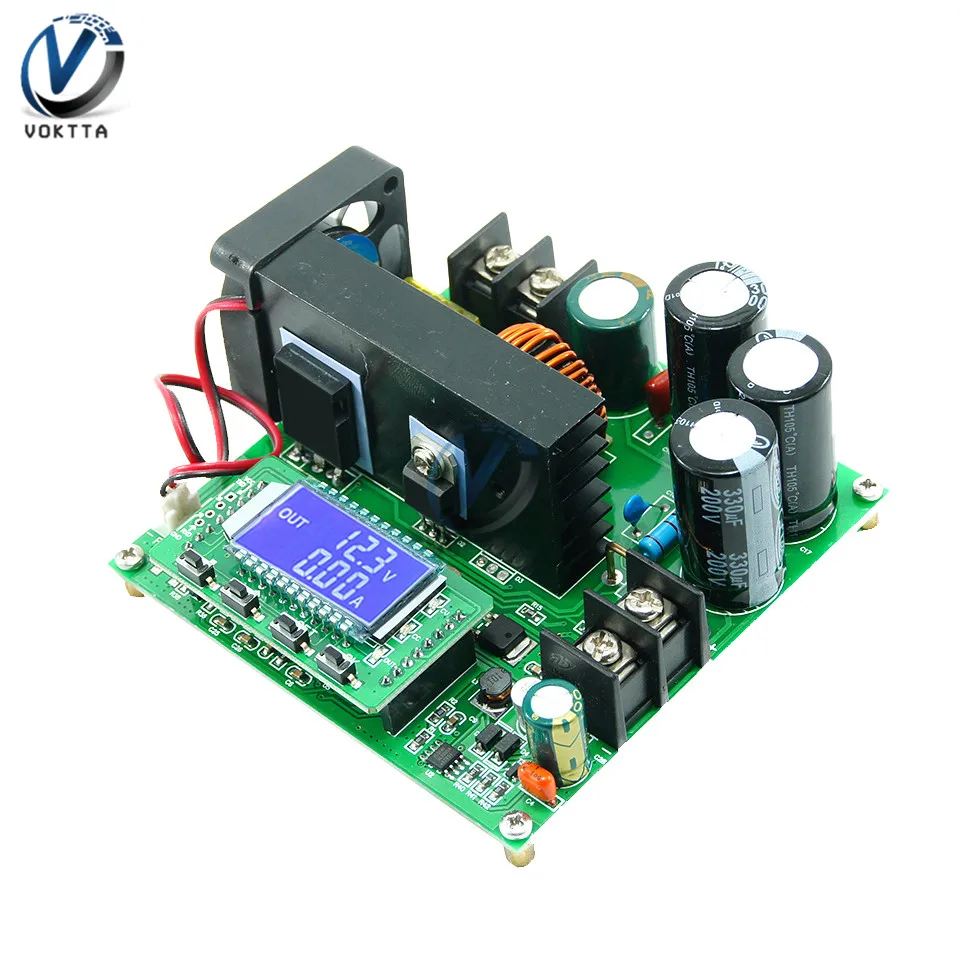 BST900W DC-DC Boost ЖК-дисплей Повышающий Модуль питания 8-60 В до 10-120 трансформатор