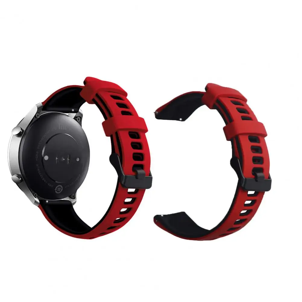 Ремешок силиконовый для часов удобный спортивный браслет Samsung Gear Huawei Watch GT 22 мм