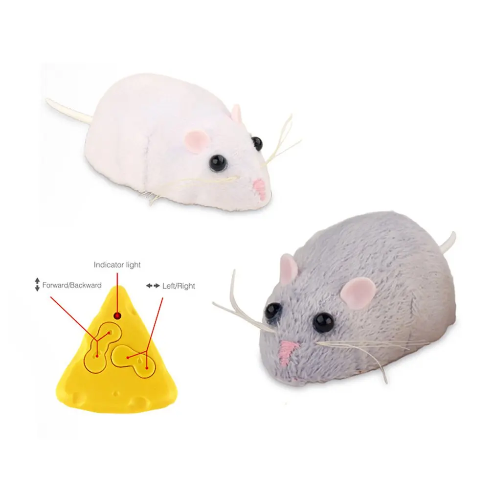 

Wireless Electronic Remote Control Rat Plush Mouse Toy Emulation Toy Rat For Cat Dog Joke Scary Trick Toy