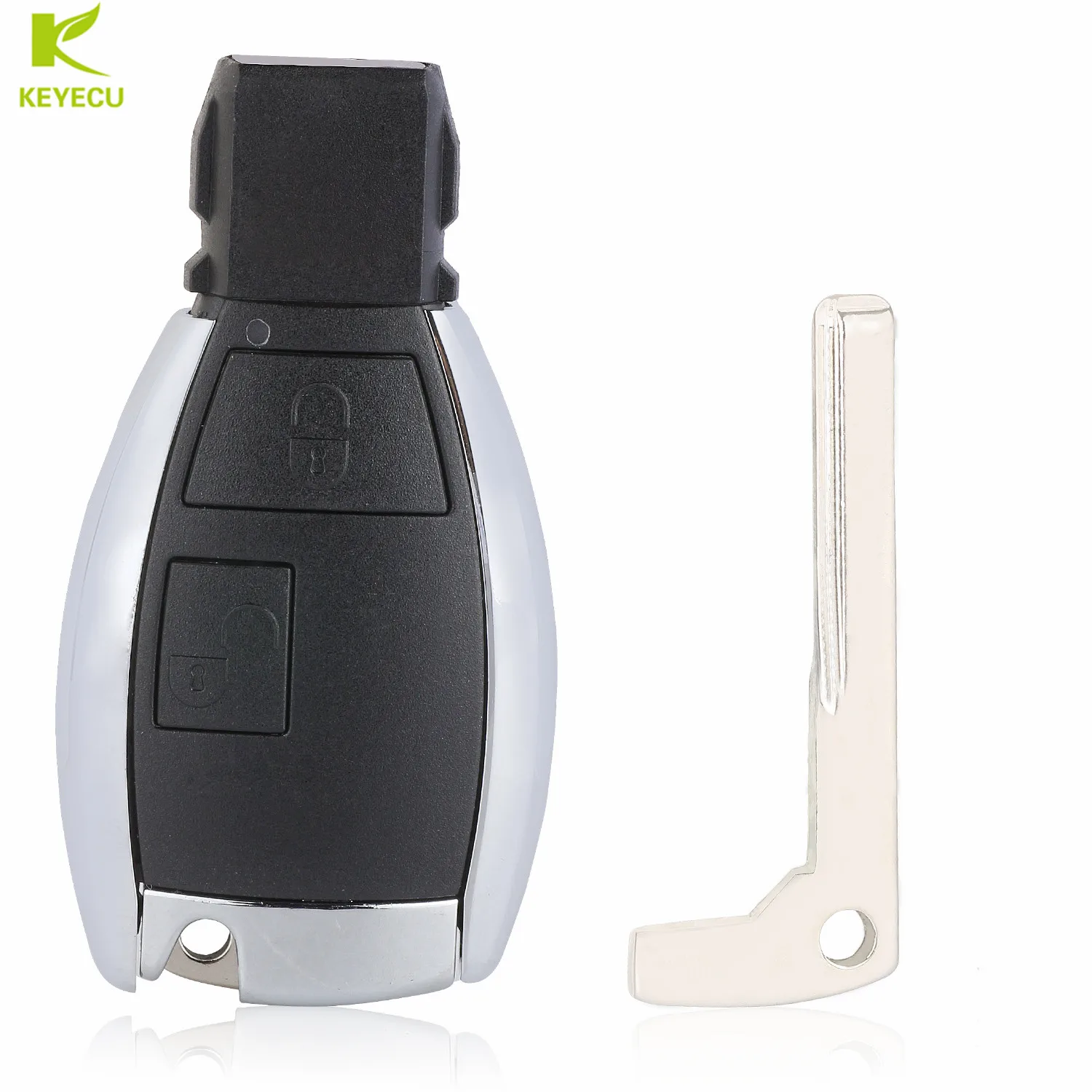 2BUTTONS KEYECU Замена модифицированный умный пульт дистанционного ключа оболочки корпуса Fob 2/2+ 1/3/3+ 1 кнопки для Mercedes-Benz CLS, C, E, S, W124 W202 - Количество кнопок: 2BUTTONS