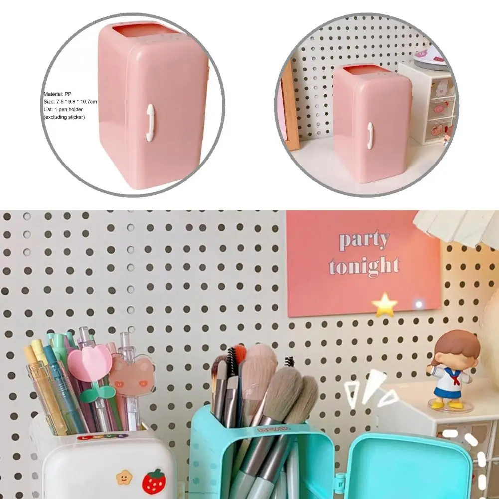 

Refrigerator Shape Long-lasting Multifunctional Classroom Pencil Cup for Desk