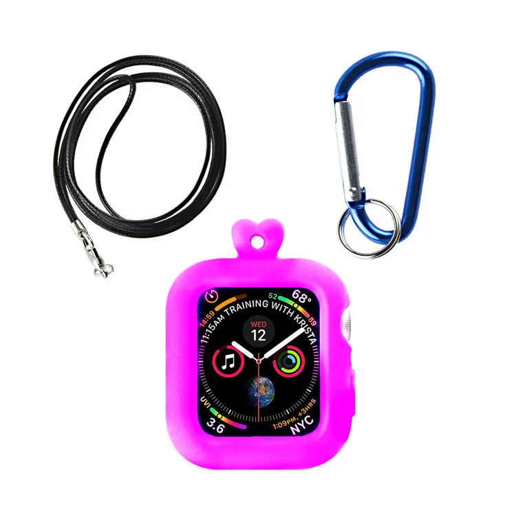 

Applicable Apple Watch Four generation silicone protective cover Apple Watch 4/5 generation hanging neck protective shell