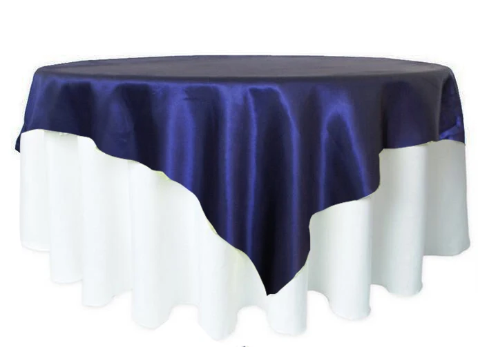 navy blue 1 шт. 5" x 57" атласная скатерть, скатерть для свадебной вечеринки, украшения для ресторана, банкета, 21 цвет - Цвет: navy blue