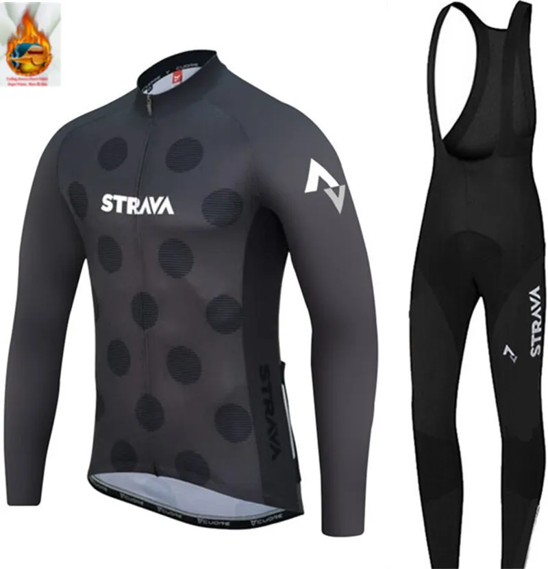 Зимняя Теплая Флисовая веломайка STRAVA 2022 одежда для езды на велосипеде горном с
