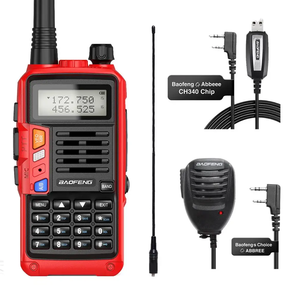 BaoFeng UV S9 плюс 10 Вт УВЧ/УКВ 144/430 МГц Dual Band иди и болтай Walkie Talkie радио