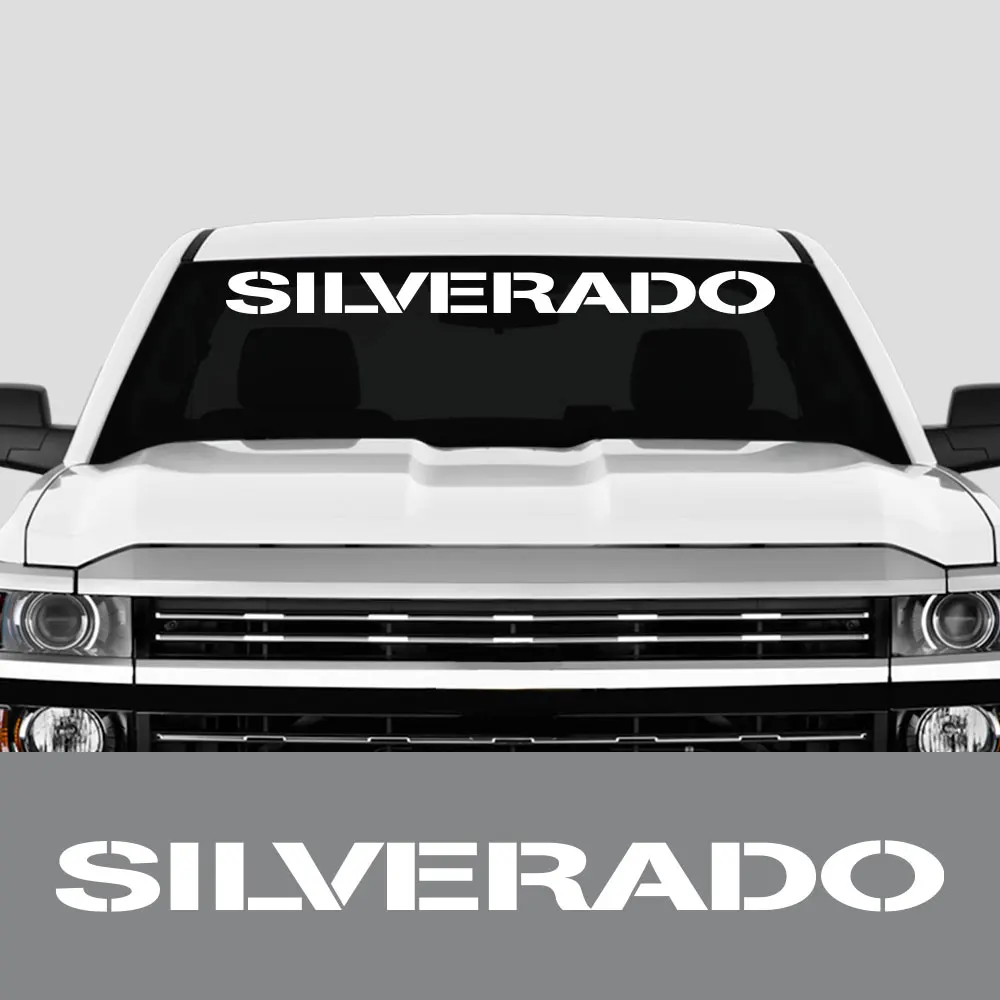 Наклейки для пикапа Chevrolet Silverado декор переднего лобового стекла автомобиля