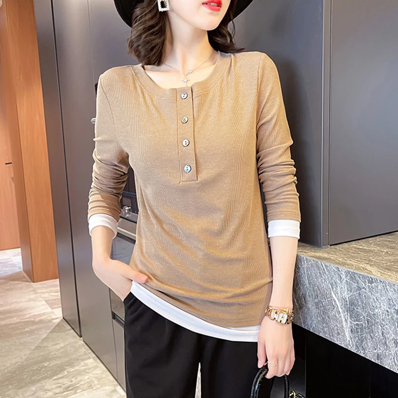 

Женская трикотажная футболка BOBOKATEER, Повседневный пуловер