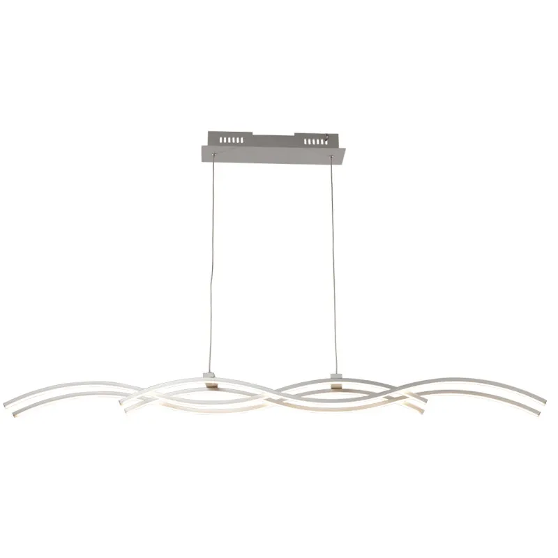 Современные светодиодные подвесные светильники в форме волны для столовой