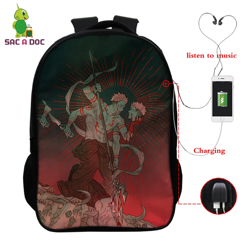 

Japan Anime Jujutsu Kaisen Women Men Laptop Backpack Schoolbag Teenager Boys Girls 3D Print Outdoor Bag Laptop Back Pack Plecak