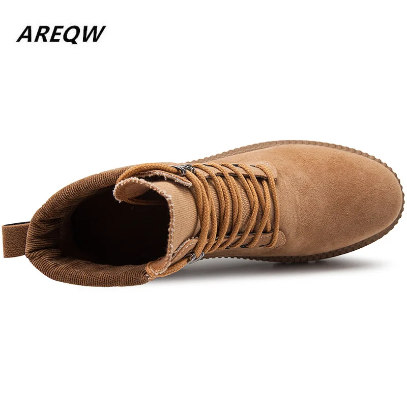 2019 Men's Boots Fashion Work Boot Male Autumn Leahter Footwear High Top Leather Casual Shoes Man Help |